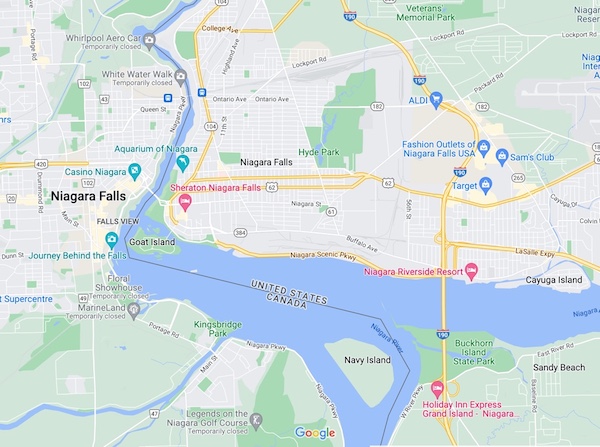 Google Map of Niagara Region