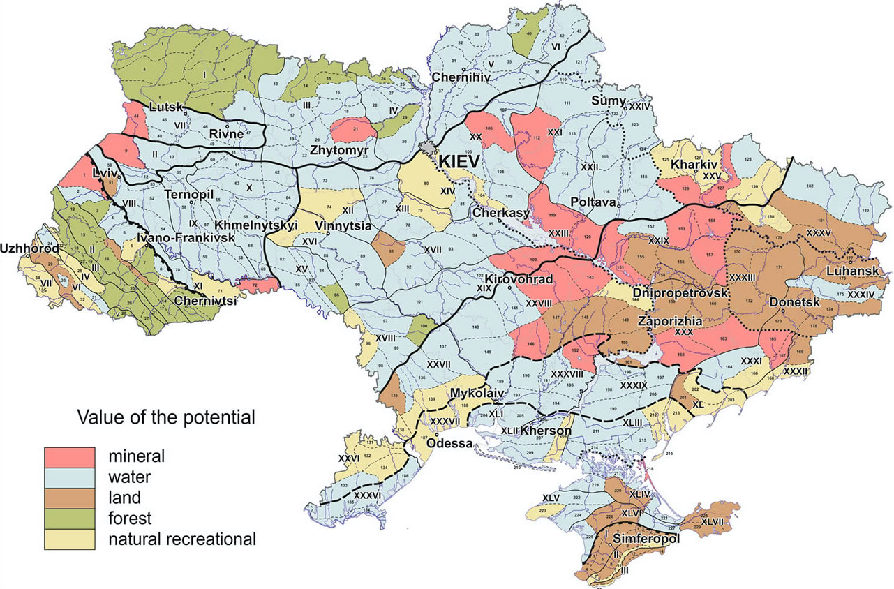Natural Resources in Ukrainian Regions